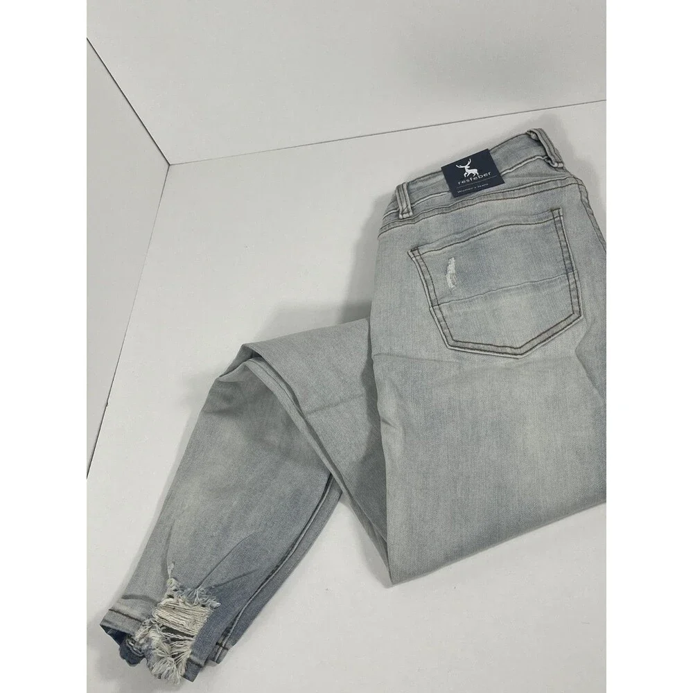 Resfeber LA Collection Women's Boyfriend Jeans Size 4 Distressed Mid Rise NWT